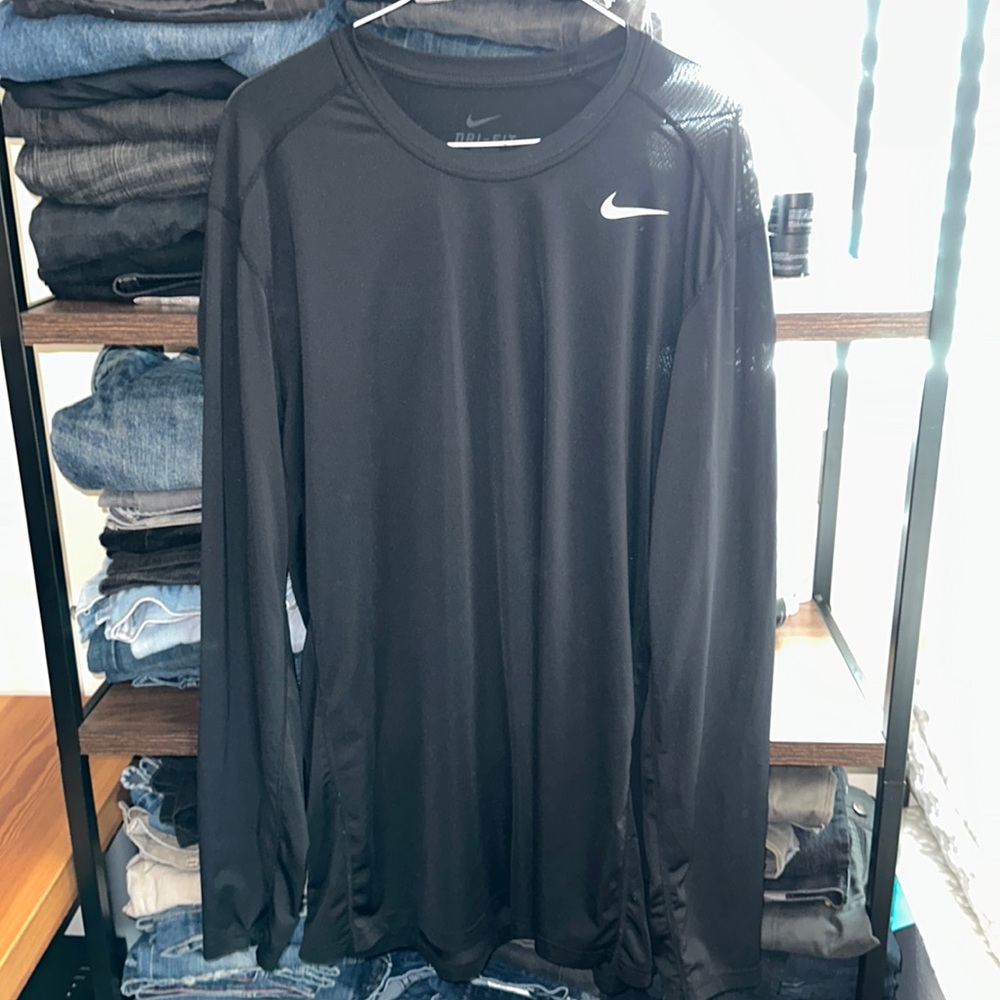 NIKE DRI-FIT LONGSLEEVE (2015~) BLACK SIZE XL (EXTRA LARGE)